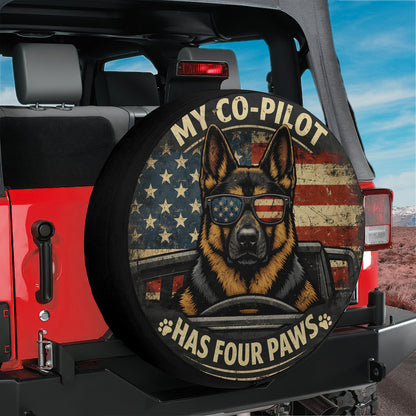 German Shepherd Inspired Leather Spare Tire Cover