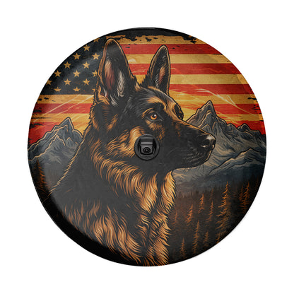 German Shepherd Leather Spare Tire Cover - Car Accessories