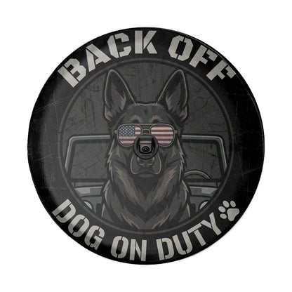 German Shepherd Leather Spare Tire Cover for SUVs & Trucks