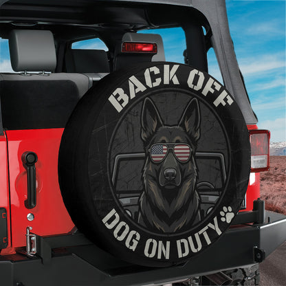 German Shepherd Leather Spare Tire Cover for SUVs & Trucks