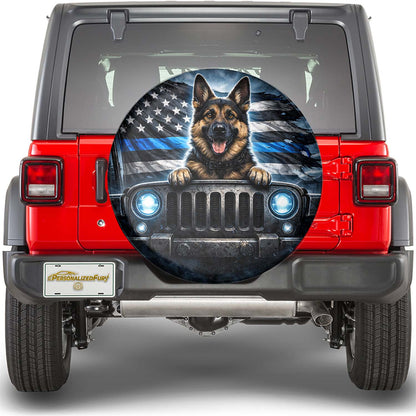 German Shepherd Leather Wheel Cover Spare Tire Cover