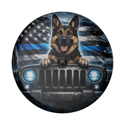German Shepherd Leather Wheel Cover Spare Tire Cover