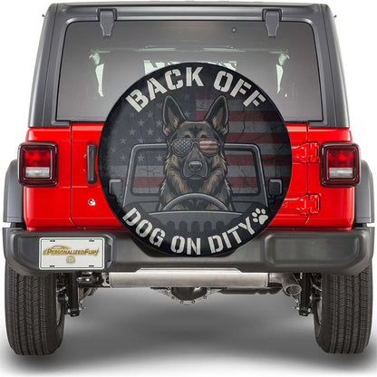 German Shepherd Pet Car Accessories Leather Spare Tire Cover