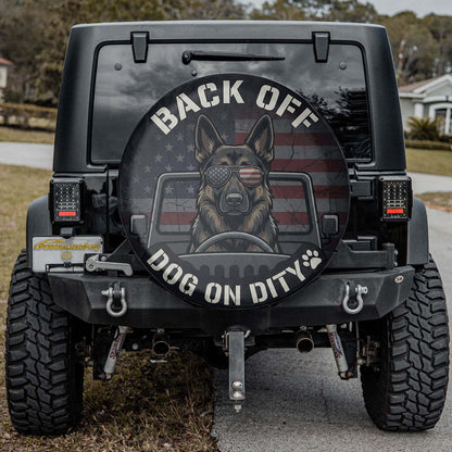 German Shepherd Pet Car Accessories Leather Spare Tire Cover