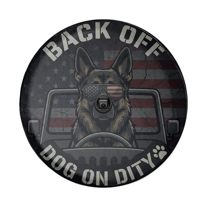 German Shepherd Pet Car Accessories Leather Spare Tire Cover