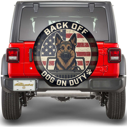 German Shepherd Pet Lover Spare Tire Cover - Leather