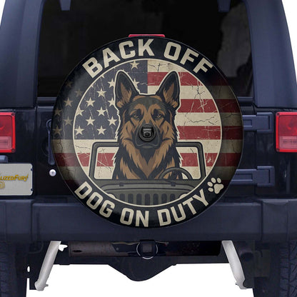 German Shepherd Pet Lover Spare Tire Cover - Leather