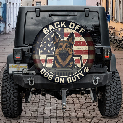 German Shepherd Pet Lover Spare Tire Cover - Leather