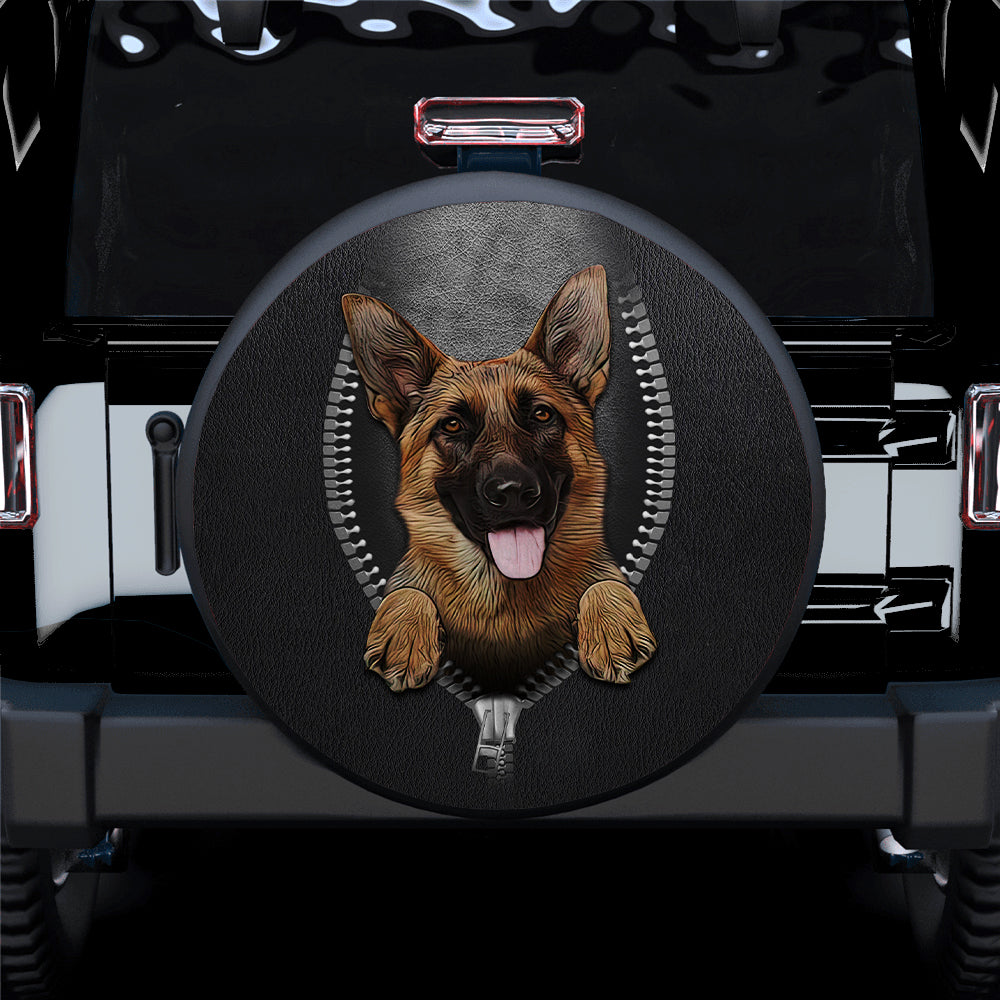 German Shepherd Zipper Car Spare Tire Cover