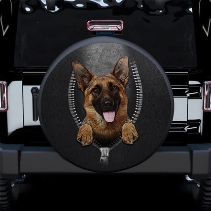 German Shepherd Zipper Car Spare Tire Cover