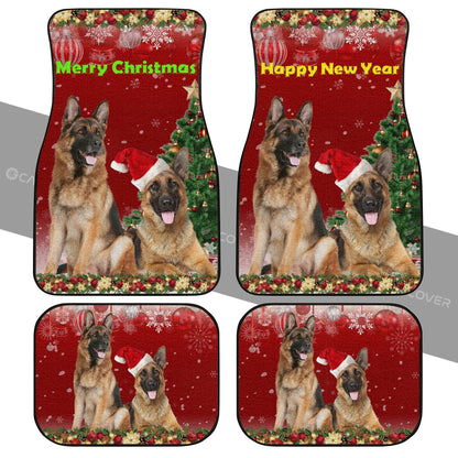 German Shepherds Car Floor Mats Custom Christmas Car Accessories For Dog Lovers