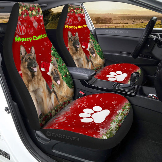 German Shepherds Car Seat Covers Custom Christmas Car Accessories For Dog Lovers