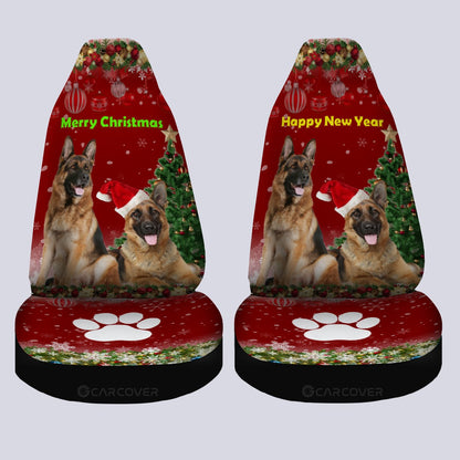 German Shepherds Car Seat Covers Custom Christmas Car Accessories For Dog Lovers
