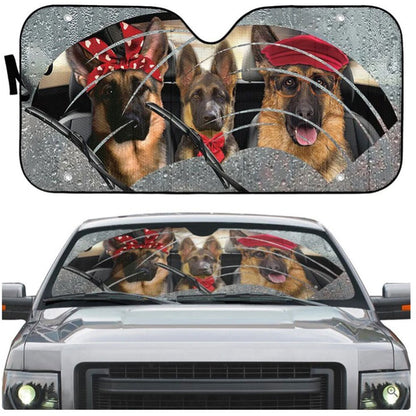German Shepherds Cute Car Auto Sun Shades Windshield Accessories Decor Gift