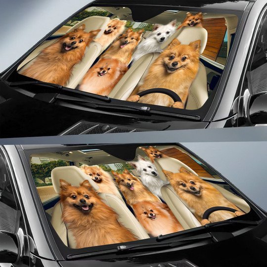German Spitz All Over Printed 3D Sun Shade