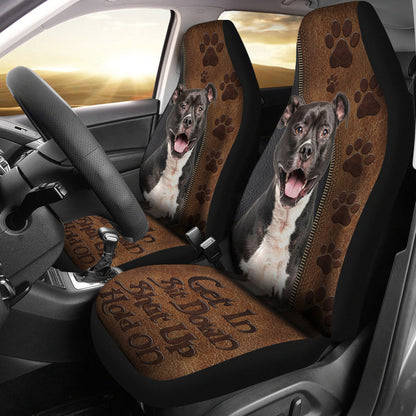 Get In Sit Down Shut Up Hold On Pitbull Car Seat Covers