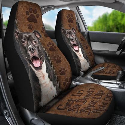 Get In Sit Down Shut Up Hold On Pitbull Car Seat Covers
