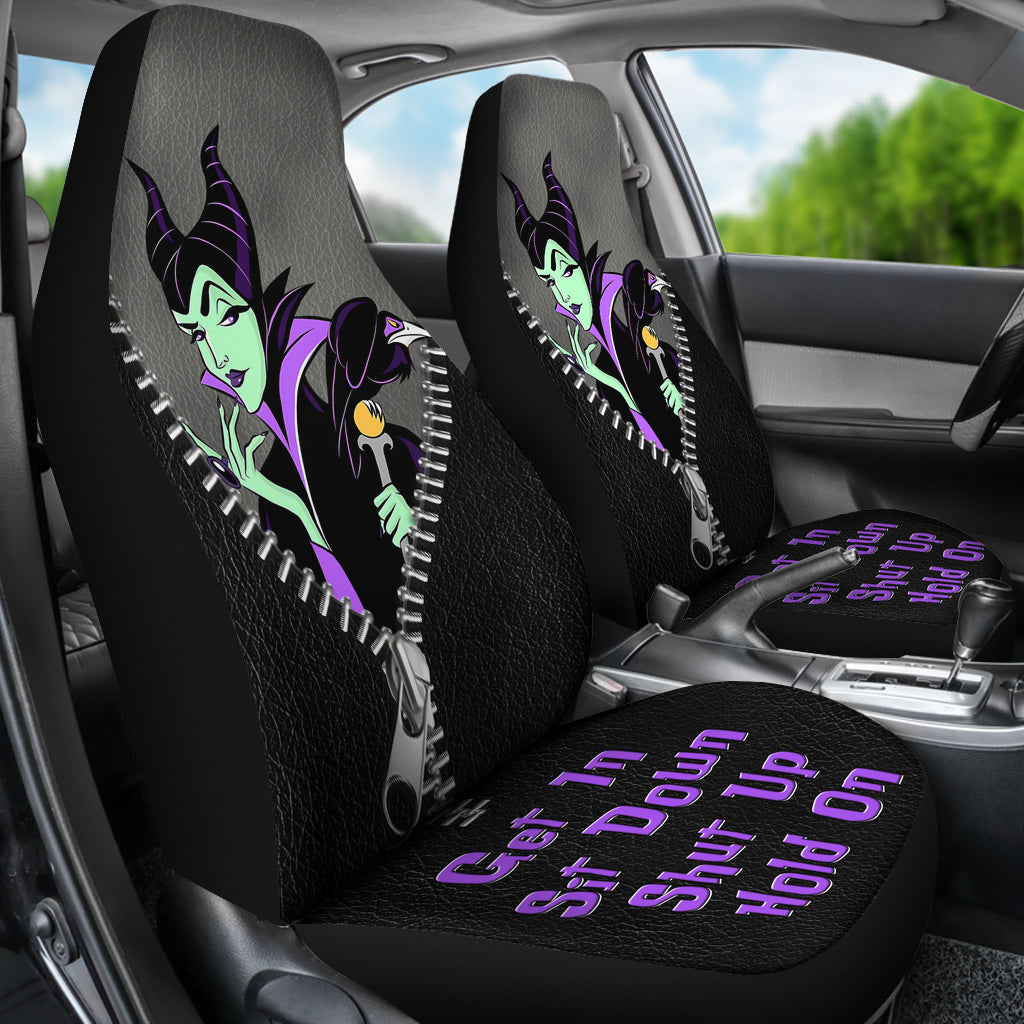 Get In Sit Down Zip Maleficent Car Seat Covers