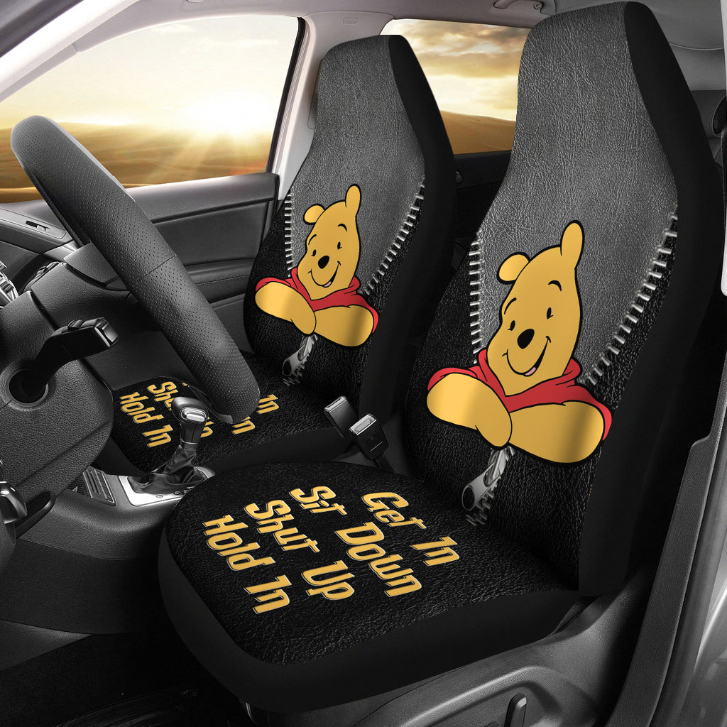 Get In Sit Down Zip Winnie The Pooh Car Seat Covers