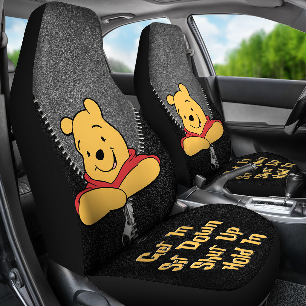 Get In Sit Down Zip Winnie The Pooh Car Seat Covers