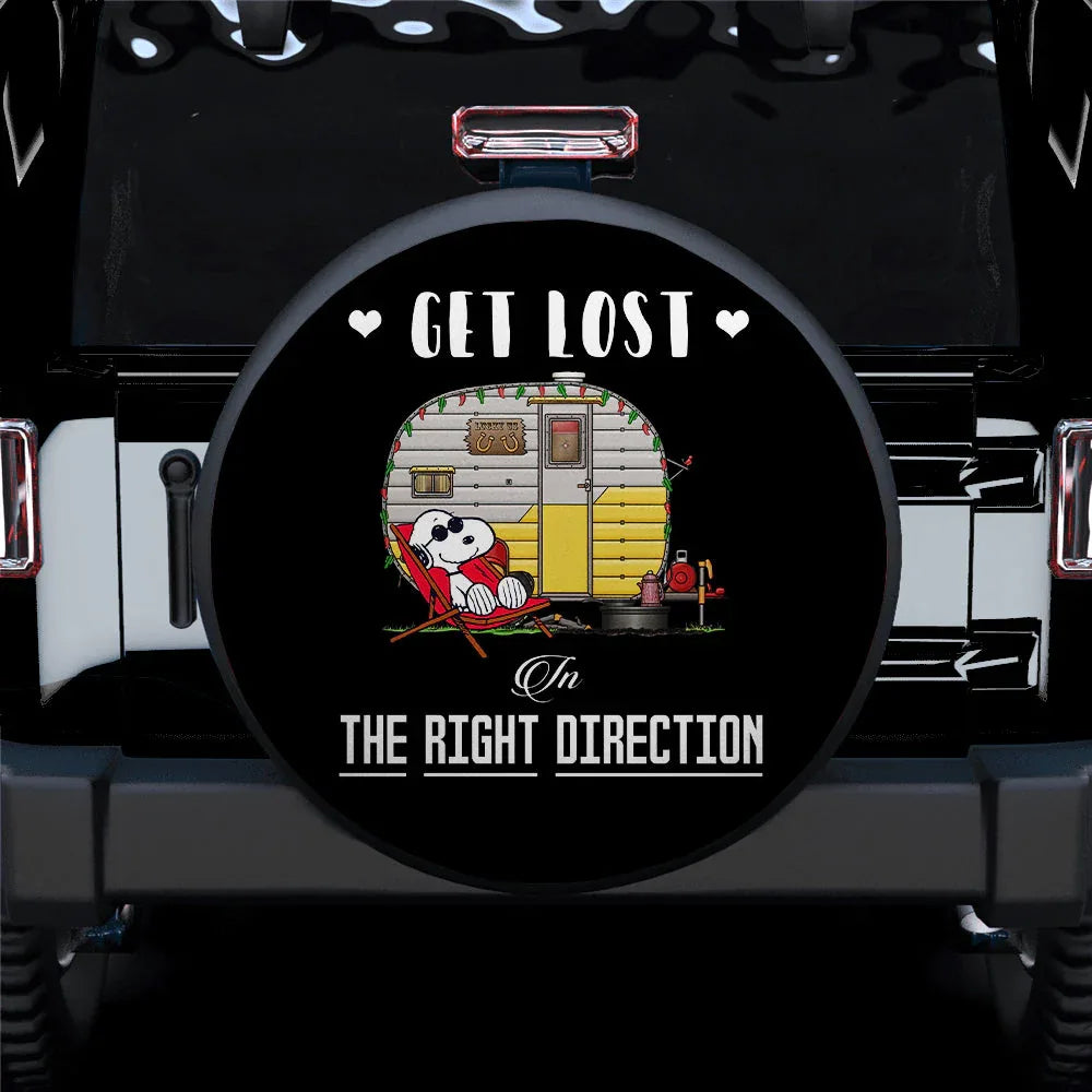 Get Lost Snoopy Jeep Car Leather Spare Tire Cover - PersonalizedFury