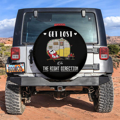 Get Lost Snoopy Jeep Car Leather Spare Tire Cover - PersonalizedFury