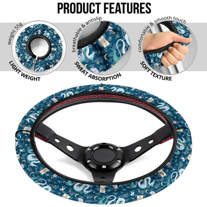 Ghibli Blue Dragon Premium Car Steering Wheel Cover