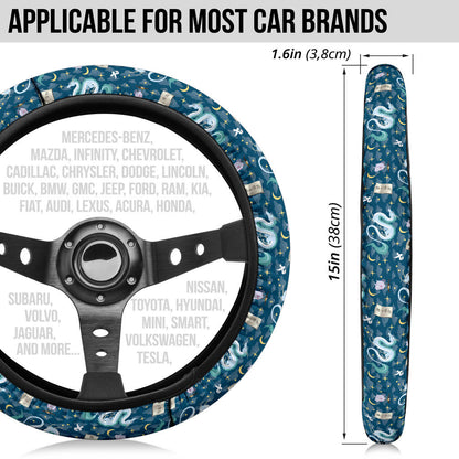 Ghibli Blue Dragon Premium Car Steering Wheel Cover