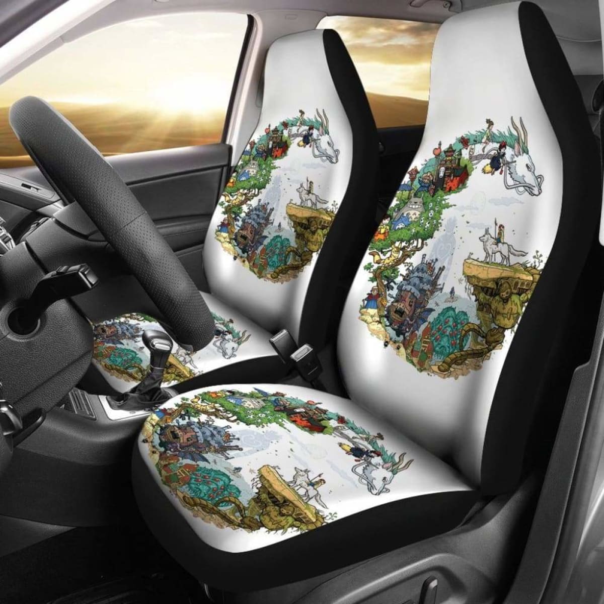 Ghibli Characters Car Seat Covers Universal Fit