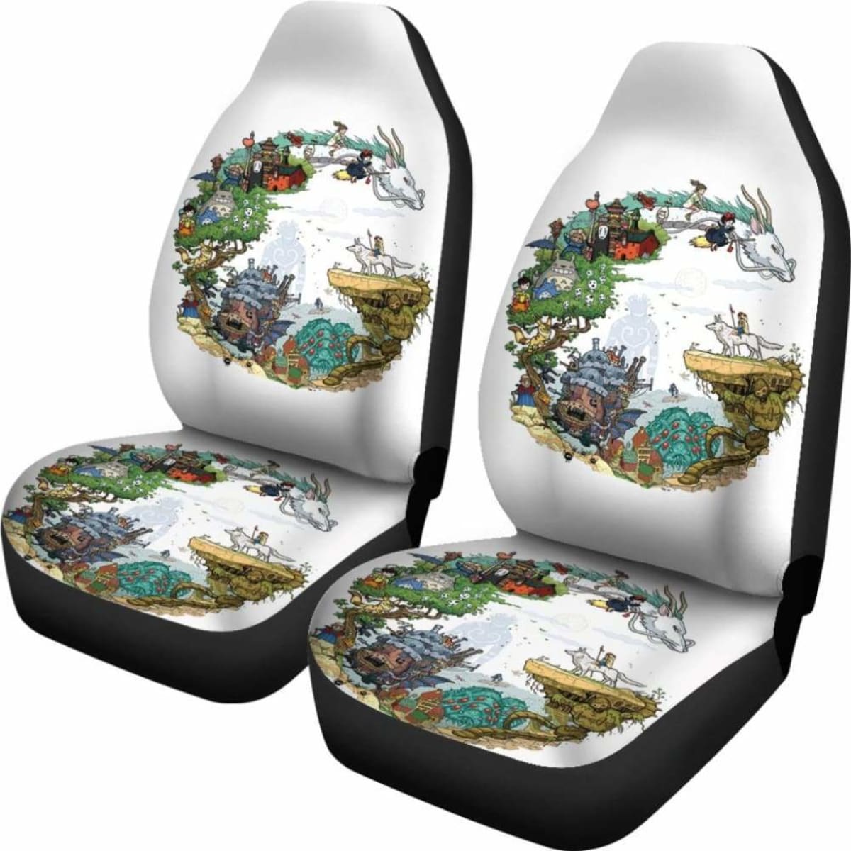 Ghibli Characters Car Seat Covers Universal Fit