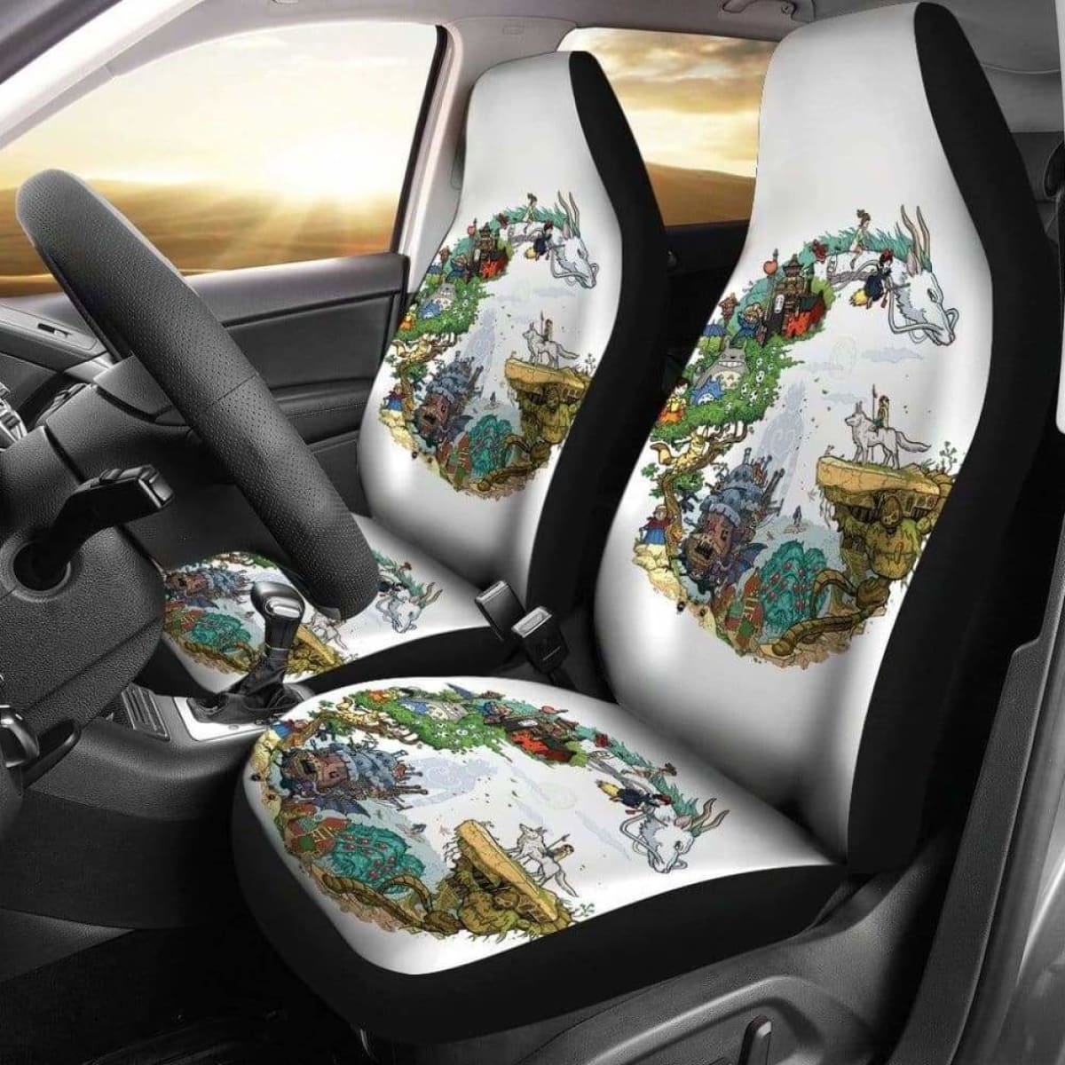 Ghibli Characters Car Seat Covers Universal Fit 051012