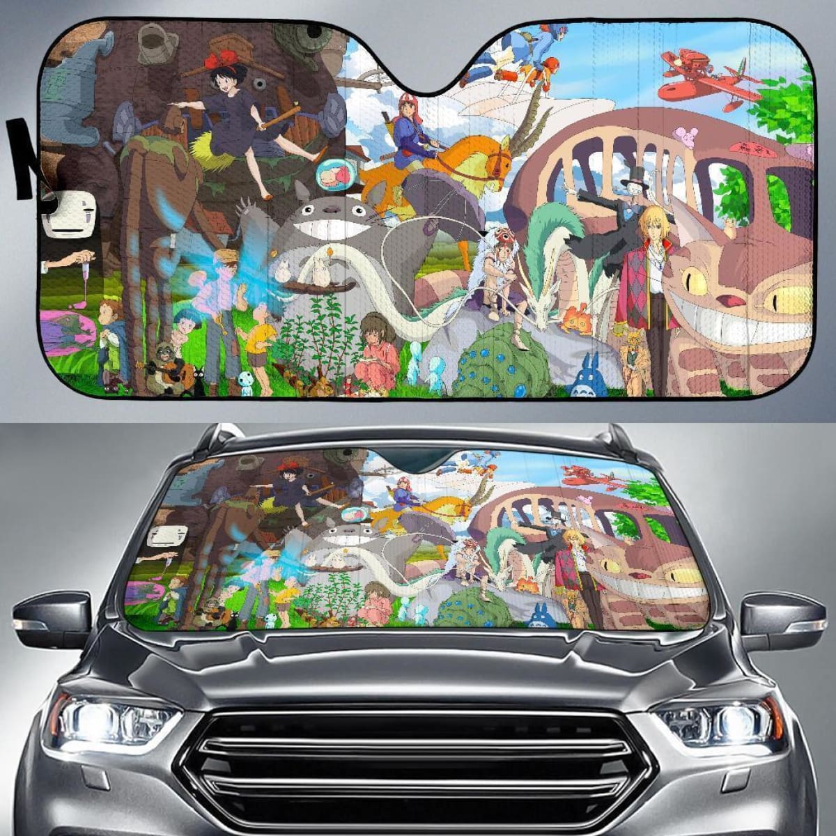 Ghibli Studio Characters Anime Auto Sun Shade Nh07 Universal Fit 111204