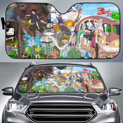 Ghibli Studio Characters Anime Auto Sun Shade Nh07 Universal Fit 111204
