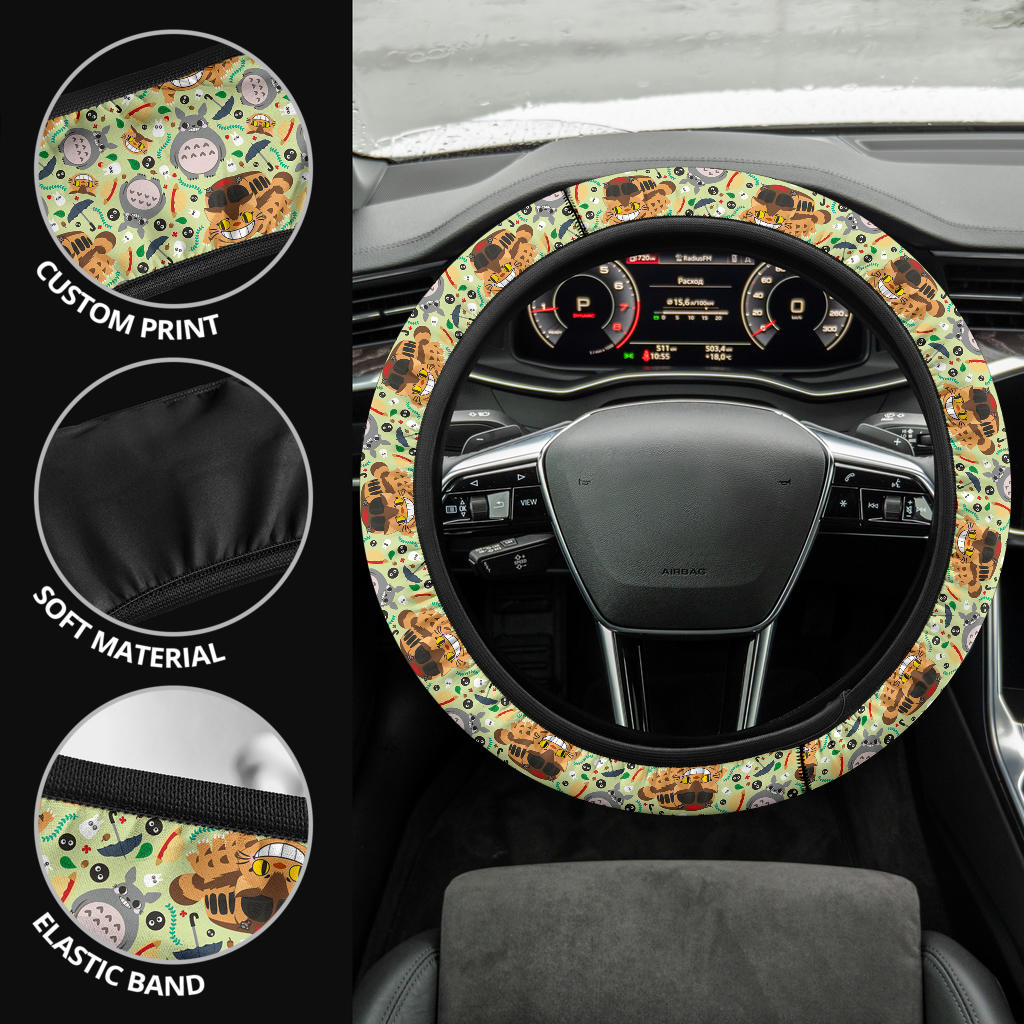 Ghibli Totoro Cute Premium Car Steering Wheel Cover