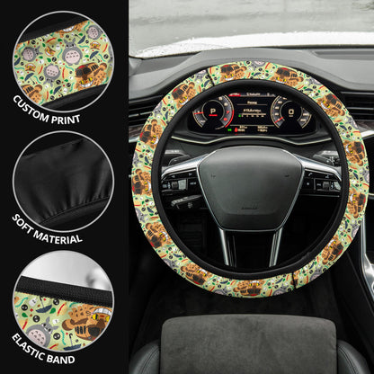 Ghibli Totoro Cute Premium Car Steering Wheel Cover