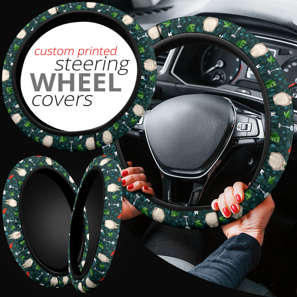 Ghibli Totoro Cute Rain Premium Car Steering Wheel Cover