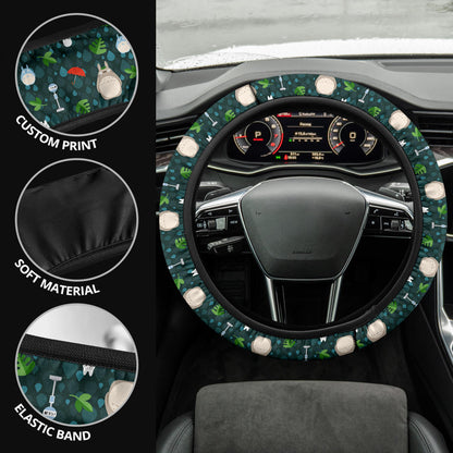 Ghibli Totoro Cute Rain Premium Car Steering Wheel Cover