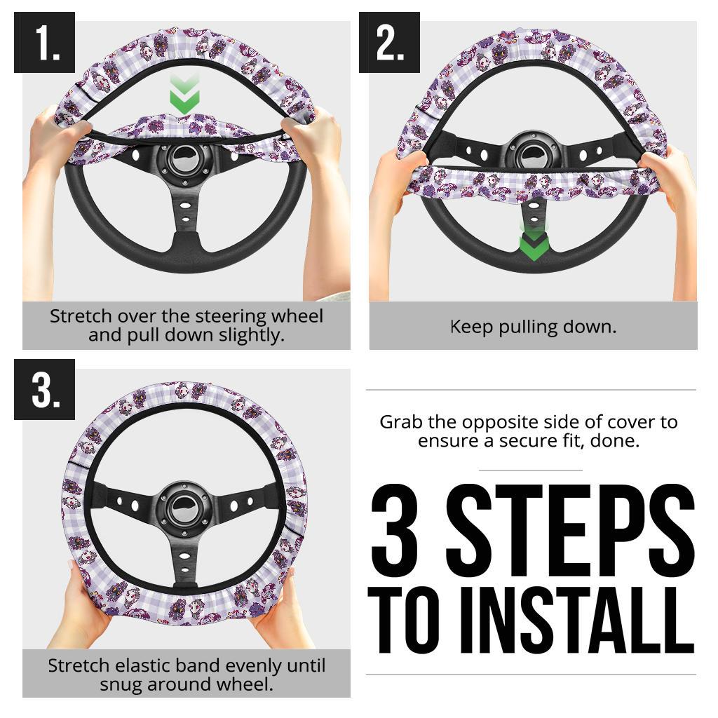 Ghost Caro Car Steering Wheel Cover