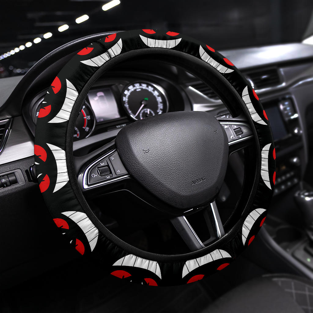 Ghost Gengar Face Premium Custom Car Steering Wheel Cover