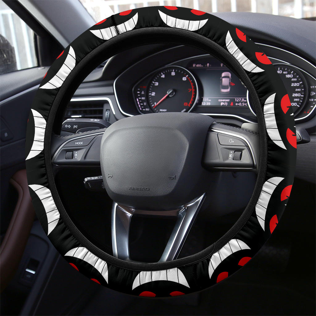 Ghost Gengar Face Premium Custom Car Steering Wheel Cover
