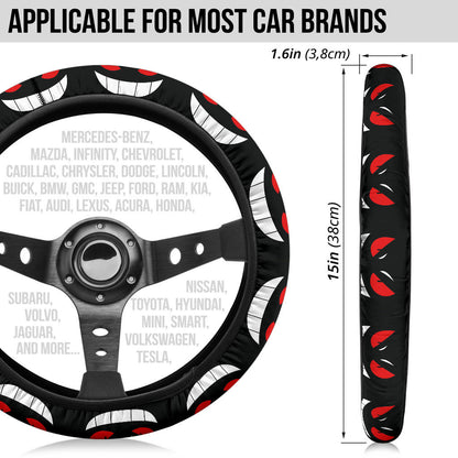 Ghost Gengar Face Premium Custom Car Steering Wheel Cover