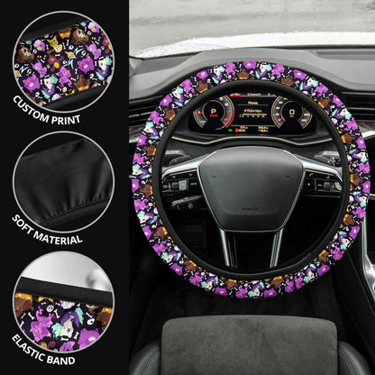 Ghost Kawai Premium Car Steering Wheel Cover