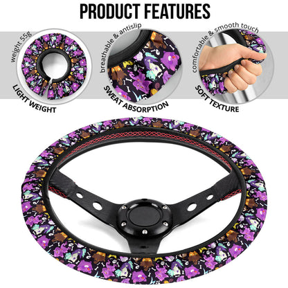 Ghost Kawai Premium Car Steering Wheel Cover