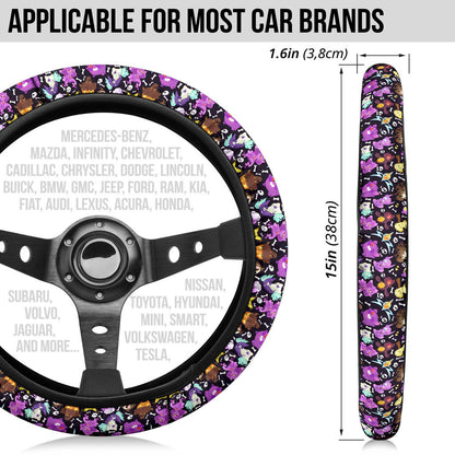 Ghost Kawai Premium Car Steering Wheel Cover