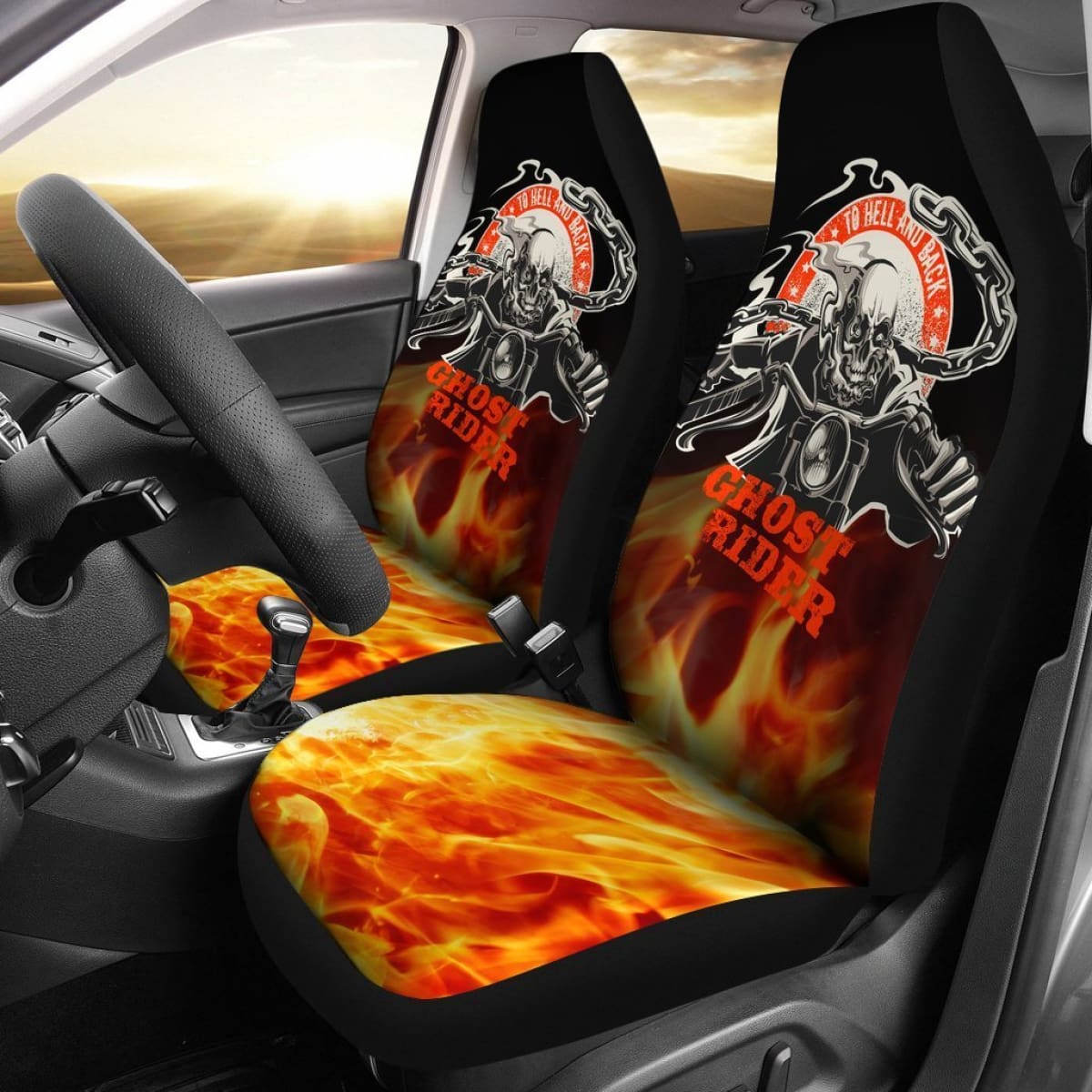 Ghost Rider Car Seat Covers Universal Fit 225721