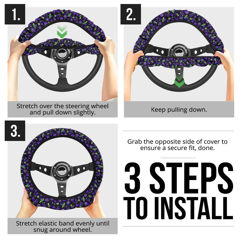 Ghost Style Car Steering Wheel Cover