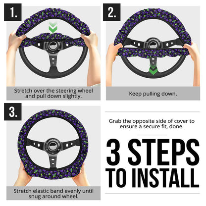 Ghost Style Car Steering Wheel Cover