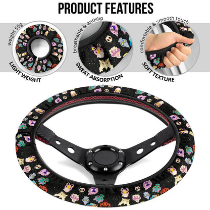 Ghosties 2 Car Steering Wheel Cover