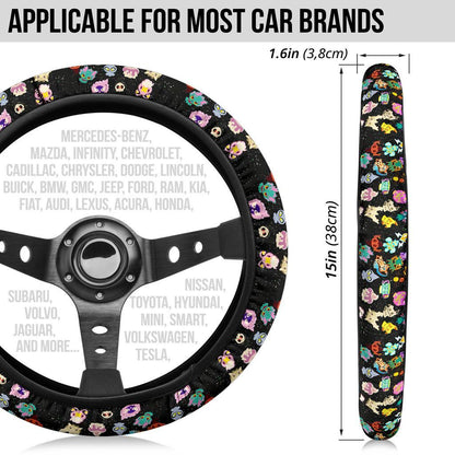Ghosties 2 Car Steering Wheel Cover