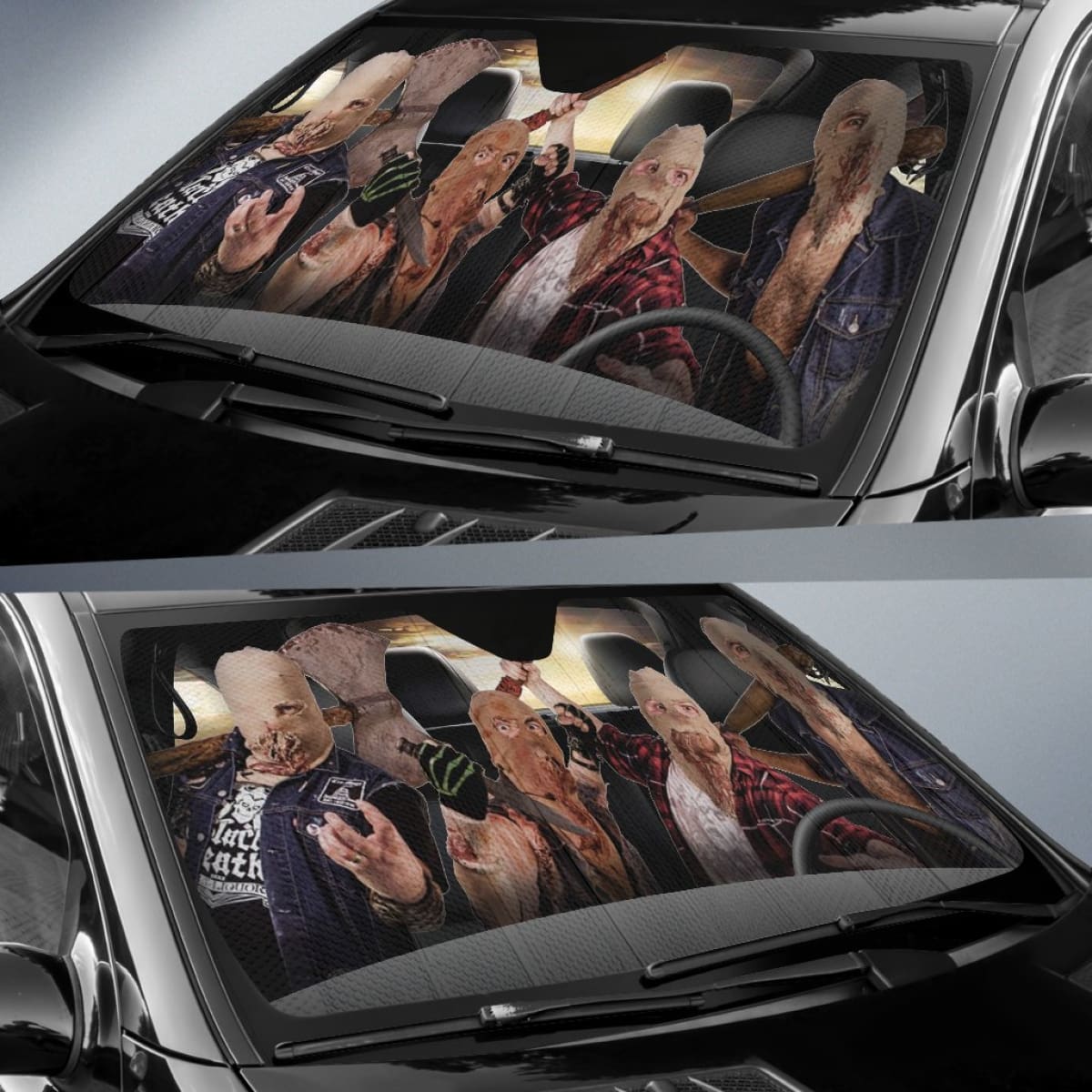 Ghoul Band Car Auto Sun Shade Funny Gift For Metal Rock Fan Universal Fit 174503